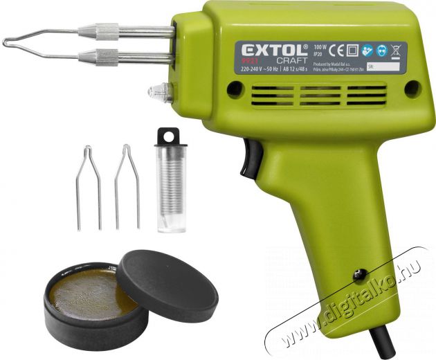Extol Craft 9921 FORRASZTÓPISZTOLY KOFFERBAN, 230V~50 HZ, 100W Háztartás / Otthon / Kültér - Szerszám - Hegesztő - 516440