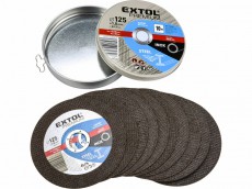 Extol Premium 8808103 VÁGÓKORONG 10 DB, ACÉLHOZ/INOXHOZ, KÉK, 125×1×22,2MM Háztartás / Otthon / Kültér - Szerszám - Egyéb szerszám - 516467