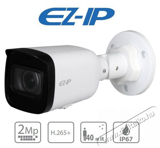 EZ-IP IPC-B2B20-ZS kültéri, 2MP, 2,8-12mm(motor), H265+, IR40m, IP csőkamera Háztartás / Otthon / Kültér - Biztonságtechnika - Biztonsági kamera - 411607
