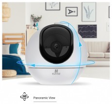 Ezviz C6 beltéri, 4MP, 4mm, IR10m, mikrofon/hangszóró, wifi IP PT dómkamera Háztartás / Otthon / Kültér - Biztonságtechnika - Biztonsági kamera - 388087