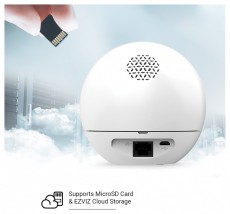 Ezviz C6 beltéri, 4MP, 4mm, IR10m, mikrofon/hangszóró, wifi IP PT dómkamera Háztartás / Otthon / Kültér - Biztonságtechnika - Biztonsági kamera - 388087