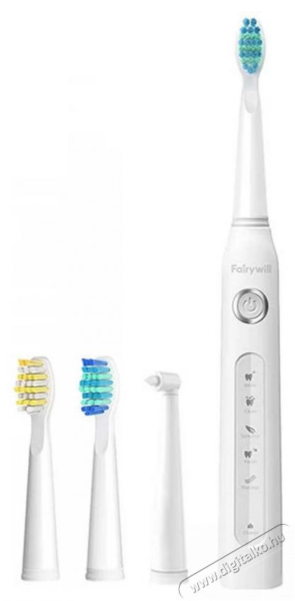 FairyWill FW-507+FW-5020E Sz&oacute;nikus fogkefe fejk&eacute;szlettel &eacute;s sz&aacute;jzuhannyal (feh&eacute;r) FW-5020E+ FW-507 w Sz&eacute;ps&eacute;g&aacute;pol&aacute;s / Eg&eacute;szs&eacute;g - Sz&aacute;j / fog &aacute;pol&aacute;s - Elektromos fogkefe - 493150