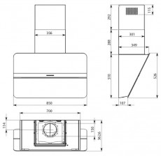 Falmec FLIPPER 85 fali páraelszívó - fekete Konyhai termékek - Páraelszívó - Beépíthető / kihúzható - 355816