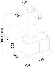 Falmec Mirabilia Quare 97 fali páraelszívó test Konyhai termékek - Páraelszívó - Beépíthető / kihúzható - 355929