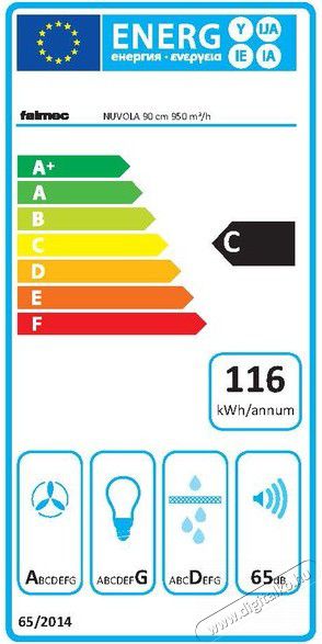 Falmec NUVOLA 90 EVO beépíthető páraelszívó - inox Konyhai termékek - Páraelszívó - Beépíthető / kihúzható - 355951