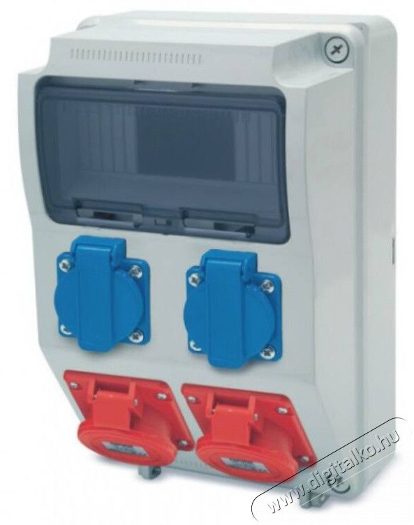 Famatel AcQUA 9 mod.szerelt ipari doboz - 2 db háztartási és 2 db 16A aljzattal Háztartás / Otthon / Kültér - Világítás / elektromosság - Hálózati elosztó / hosszabbító / adapter - 361207