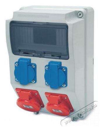 Famatel AcQUA 9 mod. szerelt ipari doboz /2db házt. alj+2db 5P 32A/ Háztartás / Otthon / Kültér - Világítás / elektromosság - Hálózati elosztó / hosszabbító / adapter - 361189