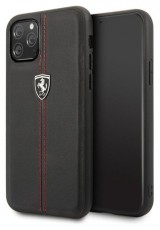 Ferrari GEN iPhone 11 Pro függőlegesen csíkozott fekete kemény bőrtok Mobil / Kommunikáció / Smart - Mobiltelefon kiegészítő / tok - Tok / hátlap - 394293