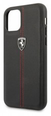 Ferrari GEN iPhone 11 Pro függőlegesen csíkozott fekete kemény bőrtok Mobil / Kommunikáció / Smart - Mobiltelefon kiegészítő / tok - Tok / hátlap - 394293