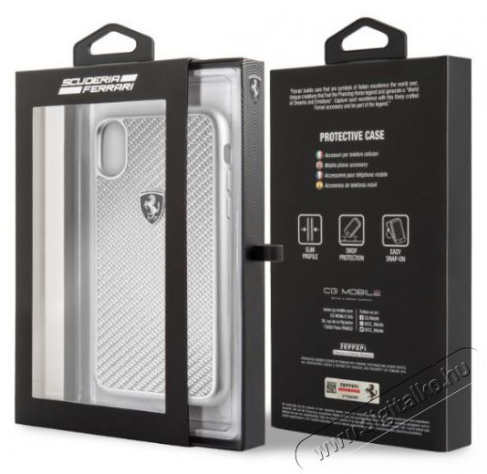 Ferrari Heritage iPhone X/XS ezüst kemény/valódi karbon tok Egyéb - Nem forgalmazzuk ! - 394330