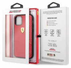 Ferrari On Track IP 11 Pro piros puha PU gumitok Mobil / Kommunikáció / Smart - Mobiltelefon kiegészítő / tok - Tok / hátlap - 394295