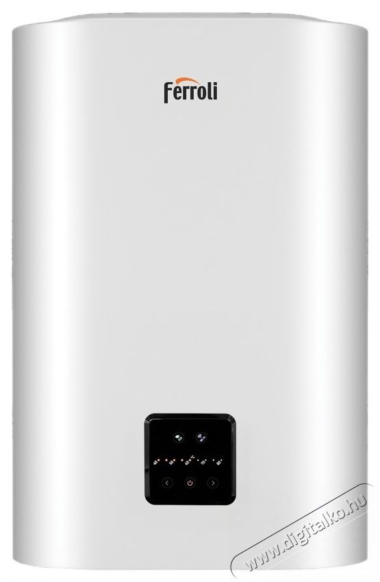 Ferroli Titano Twin 50 S elektromos v&iacute;zmeleg&iacute;tő, Wi-Fi vez&eacute;rl&eacute;s, 1800W, 50 l, f&uuml;ggőleges/v&iacute;zszintes r&ouml;gz&iacute;t&eacute;s, Digit&aacute;lis vez&eacute;rlőpanel, Dupla tart&aacute;ly H&aacute;ztart&aacute;s / Otthon / K&uuml;lt&eacute;r - V&iacute;zmeleg&iacute;tő / bojler / t&aacute;rol&oacute; - V&iacute;zmeleg&iacute;tő - 533368