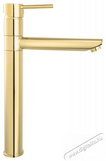 Ferro Fiesta BFI2LG mosd&oacute;kagyl&oacute; csaptelep, magas, ker&aacute;mia patron, levegőztető, mozgathat&oacute; cső, Arany H&aacute;ztart&aacute;s / Otthon / K&uuml;lt&eacute;r - F&uuml;rdőszoba / wc - Kieg&eacute;sz&iacute;tő - 536490