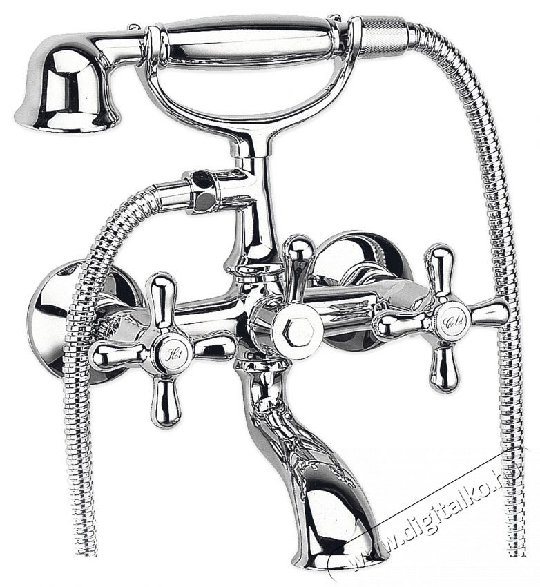 Ferro Retro New K&aacute;d csaptelep zuhanyk&eacute;szlettel, K&eacute;tkaros, Kr&oacute;m H&aacute;ztart&aacute;s / Otthon / K&uuml;lt&eacute;r - F&uuml;rdőszoba / wc - Kieg&eacute;sz&iacute;tő - 536495