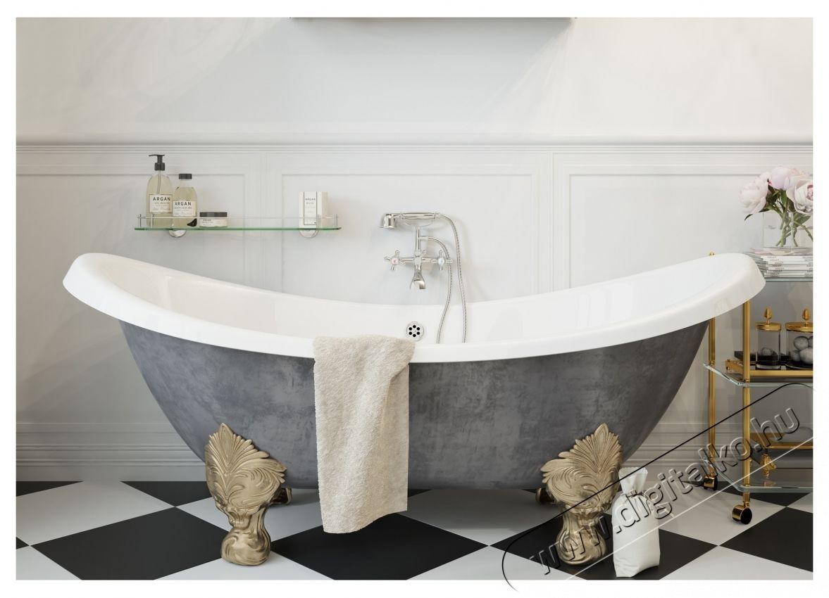 Ferro Retro New K&aacute;d csaptelep zuhanyk&eacute;szlettel, K&eacute;tkaros, Kr&oacute;m H&aacute;ztart&aacute;s / Otthon / K&uuml;lt&eacute;r - F&uuml;rdőszoba / wc - Kieg&eacute;sz&iacute;tő - 536495