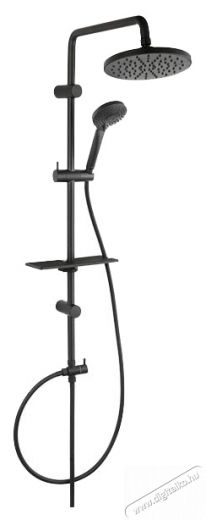 Ferro Rondo Lux NP23-BL Zuhanyk&eacute;szlet, zuhanyr&uacute;d cs&uacute;sz&oacute; tart&oacute;val + r&ouml;gz&iacute;tett zuhany + zuhany polc, fekete H&aacute;ztart&aacute;s / Otthon / K&uuml;lt&eacute;r - F&uuml;rdőszoba / wc - Kieg&eacute;sz&iacute;tő - 536496