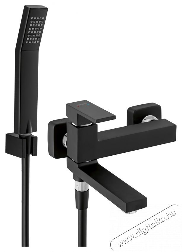 Ferro Staccato Fali k&aacute;d/mosd&oacute;csaptelep, Ker&aacute;mia patron, Levegőztető, V&iacute;z&aacute;raml&aacute;st korl&aacute;toz&oacute;, Fekete H&aacute;ztart&aacute;s / Otthon / K&uuml;lt&eacute;r - F&uuml;rdőszoba / wc - Kieg&eacute;sz&iacute;tő - 536486