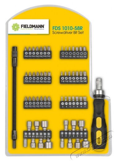 Fieldmann FDS 1010-58R Bitkészlet csavarhúzóval Háztartás / Otthon / Kültér - Szerszám - Csavarhúzó / kulcs / fúró / szerszám készlet - 278187
