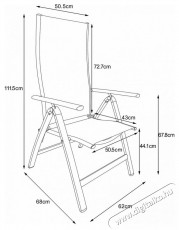 Fieldmann FDZN 5018 kerti alumínium vázas szék - 2 db Háztartás / Otthon / Kültér - Kültér / kerti termék / grill - Kerti bútor - 376076