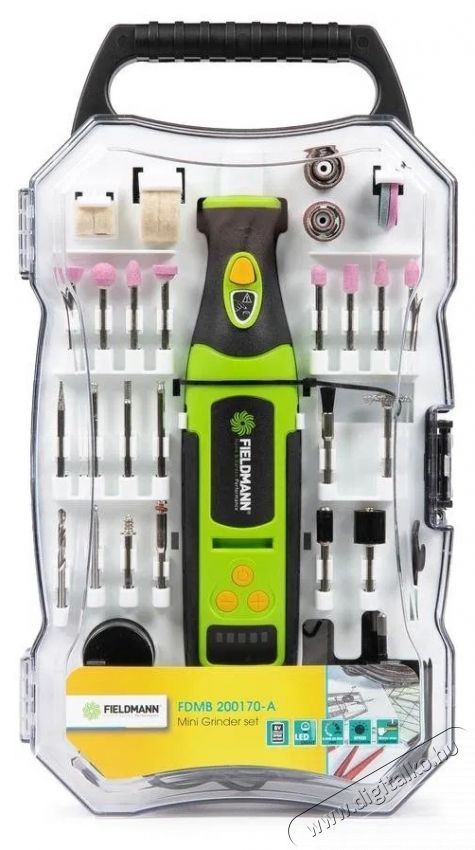 Fieldmann FDMB 200170-A Mini Csiszol&oacute; szett H&aacute;ztart&aacute;s / Otthon / K&uuml;lt&eacute;r - Szersz&aacute;m - Kieg&eacute;sz&iacute;tő, tartoz&eacute;k - 375998