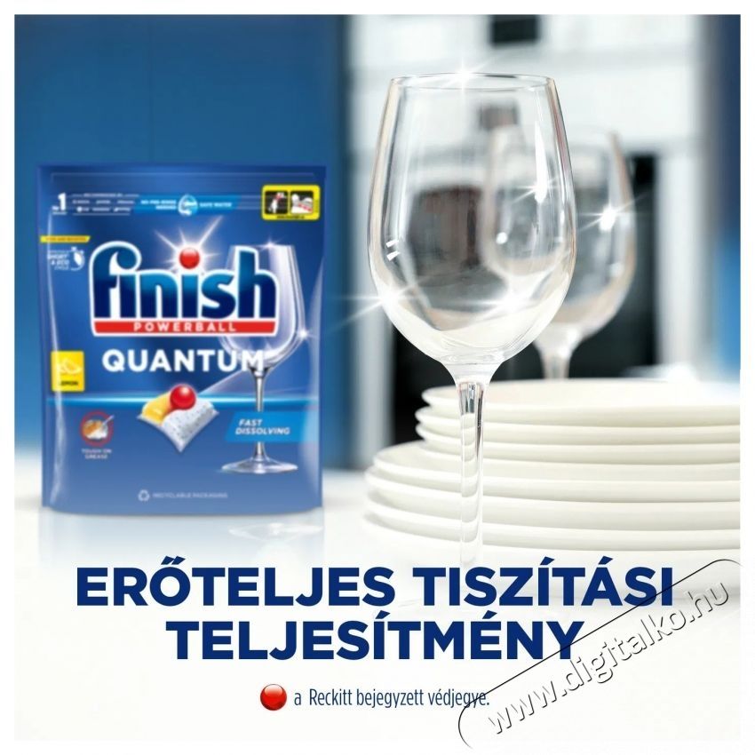 Finish Quantum All in 1 Lemon Sparkle 120 db Mosogat&oacute;g&eacute;p tabletta Konyhai term&eacute;kek - Mosogat&oacute;g&eacute;p - Kieg&eacute;sz&iacute;tő - 531665