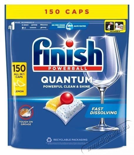 Finish Finish Quantum All in 1 Lemon Sparkle 150 db H&aacute;ztart&aacute;s / Otthon / K&uuml;lt&eacute;r - Tiszt&iacute;t&oacute; / mos&oacute; - Tiszt&iacute;t&oacute;szer - 537804