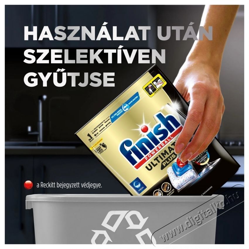 Finish Finish Ultimate Plus All in 1 Lemon Sparkle, 144 db H&aacute;ztart&aacute;s / Otthon / K&uuml;lt&eacute;r - Tiszt&iacute;t&oacute; / mos&oacute; - Kieg&eacute;sz&iacute;tő - 537809