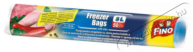 FINO zacskó fagyasztóba, 3 L 50 darab Háztartás / Otthon / Kültér - Egyéb háztartási termék - 522668