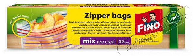 FINO Zipper, méret vegyes, 25 db Háztartás / Otthon / Kültér - Egyéb háztartási termék - 522670