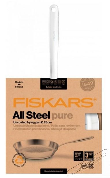 FISKARS All Steel Pure 28 cm serpenyő Konyhai term&eacute;kek - Ed&eacute;ny - Serpenyő - 445544