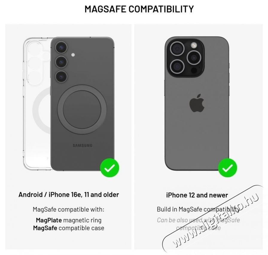 FIXED MagAir MagSafe Qi2 15W - fekete Aut&oacute;hifi / Aut&oacute; felszerel&eacute;s - Aut&oacute;s tart&oacute; - 540650