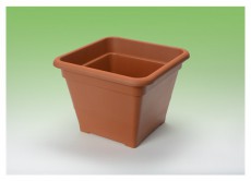 FLAIR-PLASTIC FLAIR Sydney 61298 terra 20x20 alátéttel szögletes virágcserép Háztartás / Otthon / Kültér - Szerszám - Egyéb szerszám - 508331