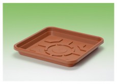 FLAIR-PLASTIC FLAIR Sydney 61298 terra 20x20 alátéttel szögletes virágcserép Háztartás / Otthon / Kültér - Szerszám - Egyéb szerszám - 508331