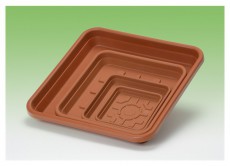 FLAIR-PLASTIC FLAIR Sydney 61298 terra 20x20 alátéttel szögletes virágcserép Háztartás / Otthon / Kültér - Szerszám - Egyéb szerszám - 508331