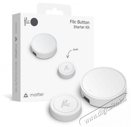 Flic  Button - kezdőcsomag, fehér Háztartás / Otthon / Kültér - Okos otthon - Kiegészítő - 522690