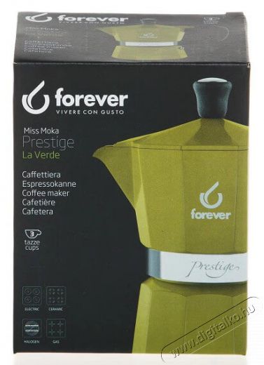 Forever 120243 Kotyogós kávéfőző - 3 személyes Konyhai termékek - Kávéfőző / kávéörlő / kiegészítő - Kotyogó kávéfőző - 365454