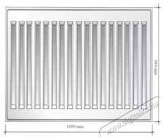 FORNELLO Radi&aacute;tor, t&iacute;pus 22, 600x1600 mm, Ac&eacute;l H&aacute;ztart&aacute;s / Otthon / K&uuml;lt&eacute;r - Fűt&eacute;s - Fali fűtőtest - 536545
