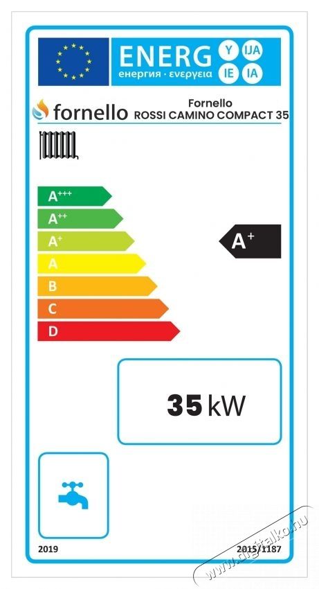 FORNELLO Rossi Camino Compact 35 kw kompakt pellet kaz&aacute;n H&aacute;ztart&aacute;s / Otthon / K&uuml;lt&eacute;r - Fűt&eacute;s - Kandall&oacute; - 536573