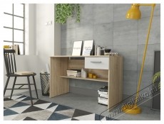Forte Lupo &iacute;r&oacute;asztal, m&eacute;retek 110x52x72,3, Sonoma t&ouml;lgy/feh&eacute;r Iroda &eacute;s sz&aacute;m&iacute;t&aacute;stechnika - Egy&eacute;b sz&aacute;m&iacute;t&aacute;stechnikai term&eacute;k - 536587