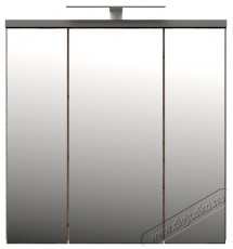 Forte Veris f&uuml;rdőszoba fali szekr&eacute;ny, 3 ajt&oacute;s, t&uuml;k&ouml;rrel &eacute;s LED-del, 68,6x20x68,1 cm, s&ouml;t&eacute;tsz&uuml;rke optikai beton/vintage fa H&aacute;ztart&aacute;s / Otthon / K&uuml;lt&eacute;r - F&uuml;rdőszoba / wc - Kieg&eacute;sz&iacute;tő - 536585