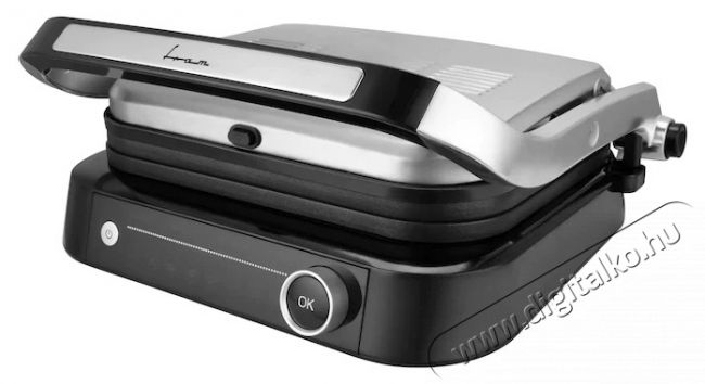 FRAM FEG-2100SSBK elektromos grill, 2100W, 7 program, rozsdamentes ac&eacute;l h&aacute;z Konyhai term&eacute;kek - S&uuml;tő-főzőlap, tűzhely (szabadon&aacute;ll&oacute;) - Mini s&uuml;tő / mini grill / mini konyha - 534274