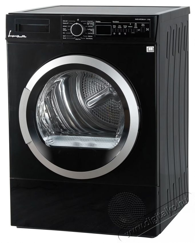 FRAM FHPD-V8T2BKA++ Hőszivatty&uacute;s sz&aacute;r&iacute;t&oacute;g&eacute;p, 8 kg, LED kijelző, Dob vil&aacute;g&iacute;t&aacute;s, K&eacute;sleltetett ind&iacute;t&aacute;s, Gyűrőd&eacute;sg&aacute;tl&oacute;, A+/E energiaoszt&aacute;ly, Fekete H&aacute;ztart&aacute;s / Otthon / K&uuml;lt&eacute;r - Mos&oacute;g&eacute;p / sz&aacute;r&iacute;t&oacute;g&eacute;p - Sz&aacute;r&iacute;t&oacute;g&eacute;p - 536599