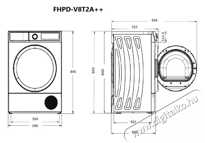 FRAM FHPD-V8T2A++ Hőszivatty&uacute;s sz&aacute;r&iacute;t&oacute;g&eacute;p, 8 kg, 15 program,LED kijelző, A+/E energiaoszt&aacute;ly, Feh&eacute;r H&aacute;ztart&aacute;s / Otthon / K&uuml;lt&eacute;r - Mos&oacute;g&eacute;p / sz&aacute;r&iacute;t&oacute;g&eacute;p - Sz&aacute;r&iacute;t&oacute;g&eacute;p - 536600