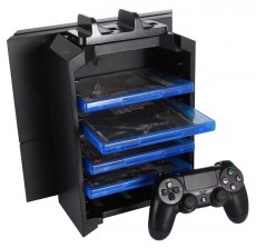 FROGGIEX Charge & Disc Tower PS4 dual töltőállomás + lemez tartó állvány Iroda és számítástechnika - Játék konzol - Kiegészítő - 389732