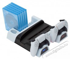 FROGGIEX Cooling Charging Stand & Storage PS5 konzol hűtő + dual töltőállomás + lemez tartó Iroda és számítástechnika - Játék konzol - Kiegészítő - 436300