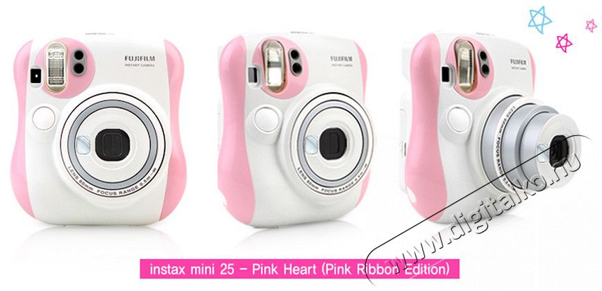 FujiFilm Instax Mini 25 - rózsaszín Fényképezőgép / kamera - Kompakt fényképezőgép - Analóg fényképezőgép - 300006