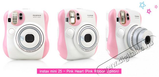 FujiFilm Instax Mini 25 - rózsaszín Fényképezőgép / kamera - Kompakt fényképezőgép - Analóg fényképezőgép - 300006