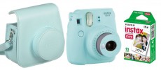 FujiFilm Instax Mini 9 - világoskék + tok + x10film Fényképezőgép / kamera - Kompakt fényképezőgép - Analóg fényképezőgép - 330944