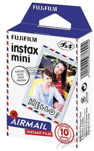 FujiFilm Instax mini film Airmail 10lap/csomag Fotó-Videó kiegészítők - Kisméretű fotónyomtató - Fotópapír - 361298