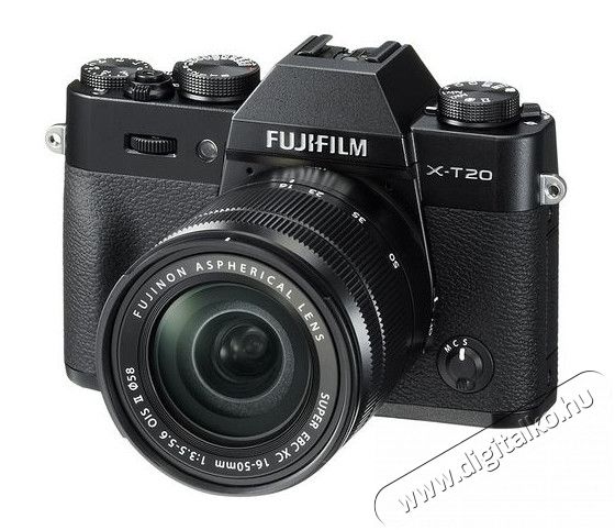 FujiFilm X-T20 XC16-50mm f/3.5-5.6 OIS II XC50-230mm f/4.5-6.7 OIS II Kit fényképezőgép - fekete Fényképezőgép / kamera - MILC cserélhető objektíves kompakt fényképezőgép - 315194